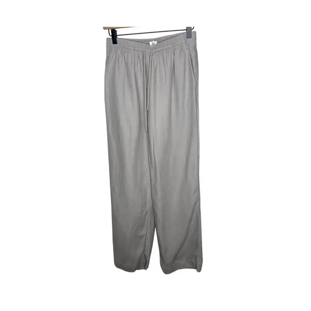 Wilfred Aritzia CruiseLinen Thesis Pant Womens S Gray Lyocell Linen Trousers EUC